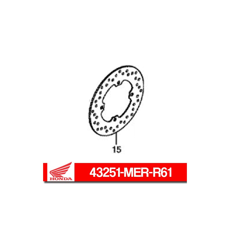 43251-MER-R61 : Disco de freno trasero Honda Honda X-ADV 750