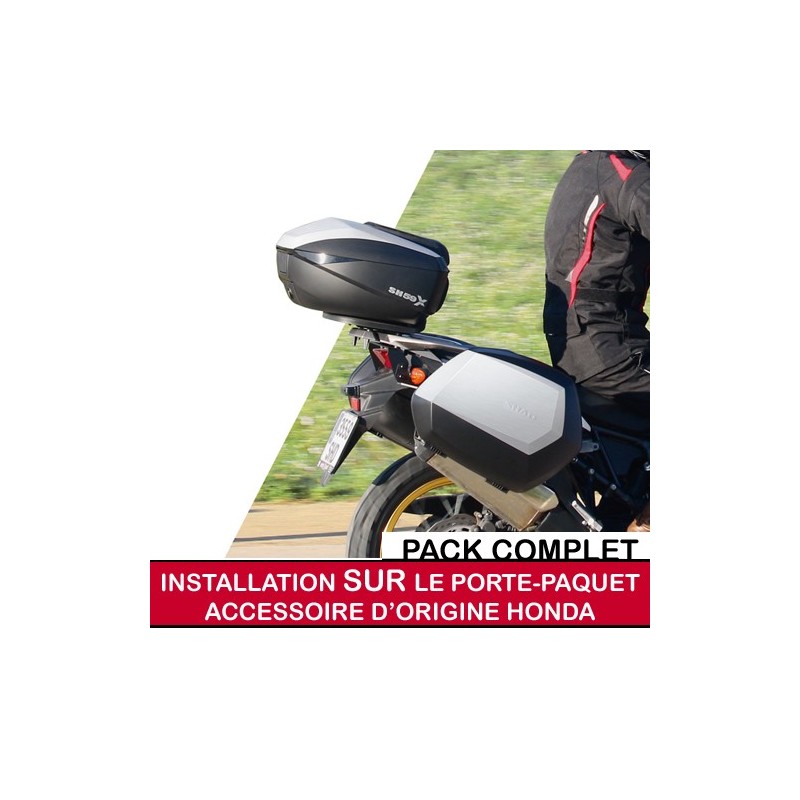 shadfullpack3 : Pack premium top case/maletas Shad para X-ADV CON portaequipajes de origen Honda X-ADV 750