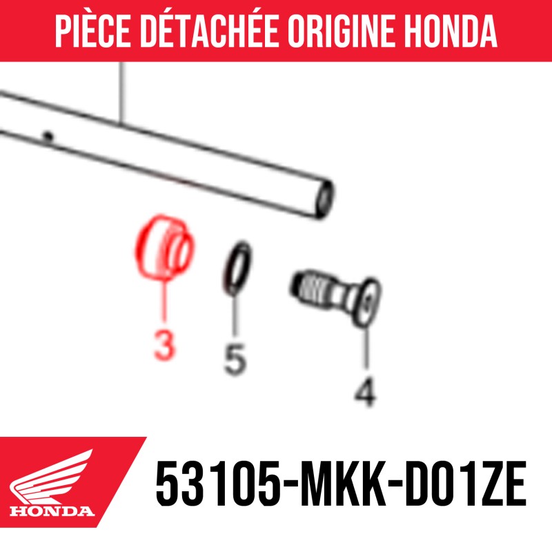 53105-MKK-D01ZE : Embout de manillar original Honda 2021 Honda X-ADV 750