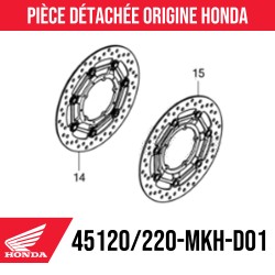 45120-MKH-D01 + 45220-MKH-D01 : Bremsbeläge vorne Honda 2021 Honda X-ADV 750