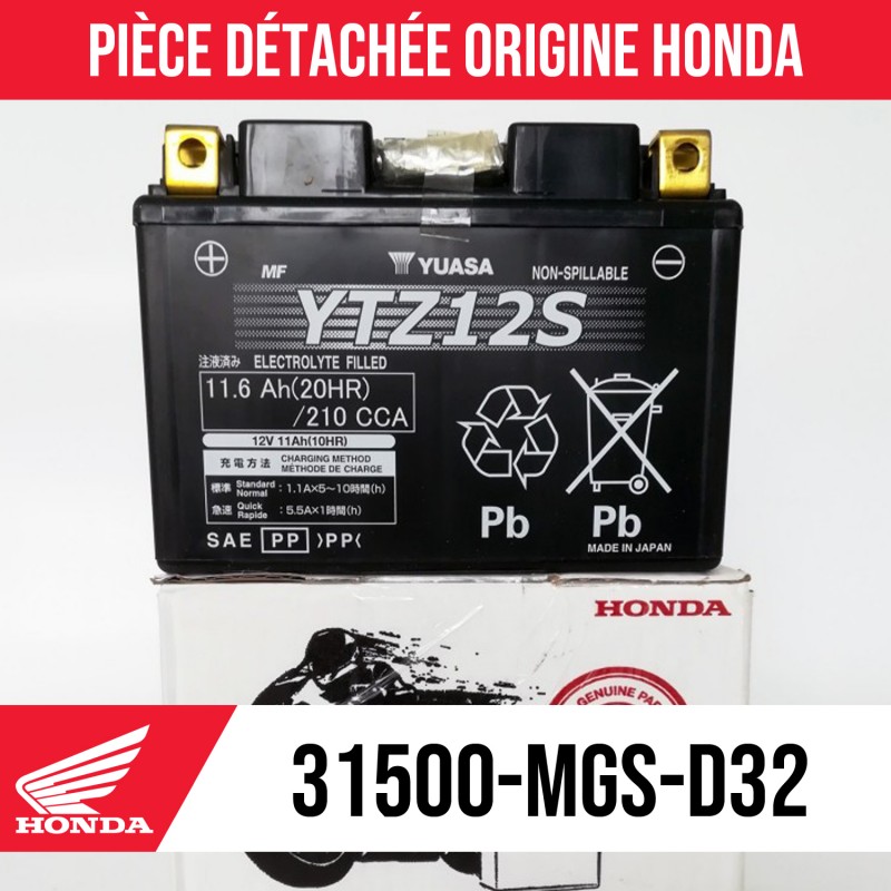 31500-MGS-D32 : Batería de Origen Honda YTZ12S Honda X-ADV 750