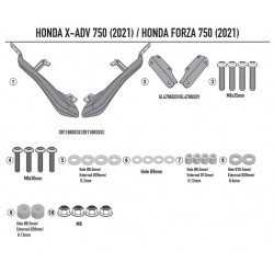 SR1188 : Kompletter Givi 2021 Topcase-Träger Honda X-ADV 750