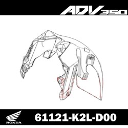 61121-K2L-D00 : Guardabarros delantero original ADV 350 Honda X-ADV 750