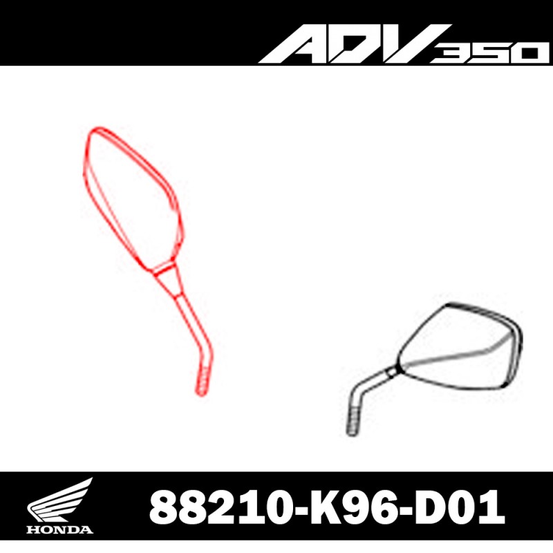 88210-K96-D01 : Right Mirror for Honda ADV 350 Honda X-ADV 750