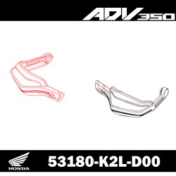 53180-K2L-D00 + 90112-MGS-D30 : Protezione mano destra ADV 350 Honda X-ADV 750