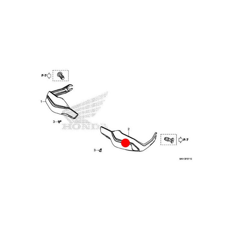 53185-MJP-G60ZB + 90106-MCW-D00 : Handschutz Original Honda Honda X-ADV 750