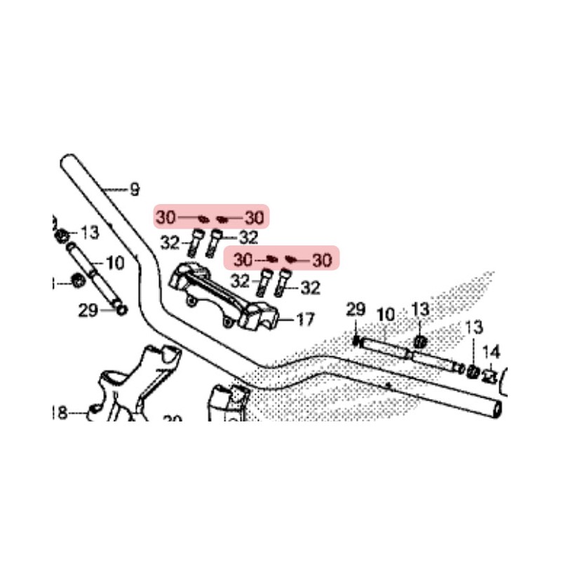 91456-MW3-600 : Cappuccio bullone manubrio Honda X-ADV 750